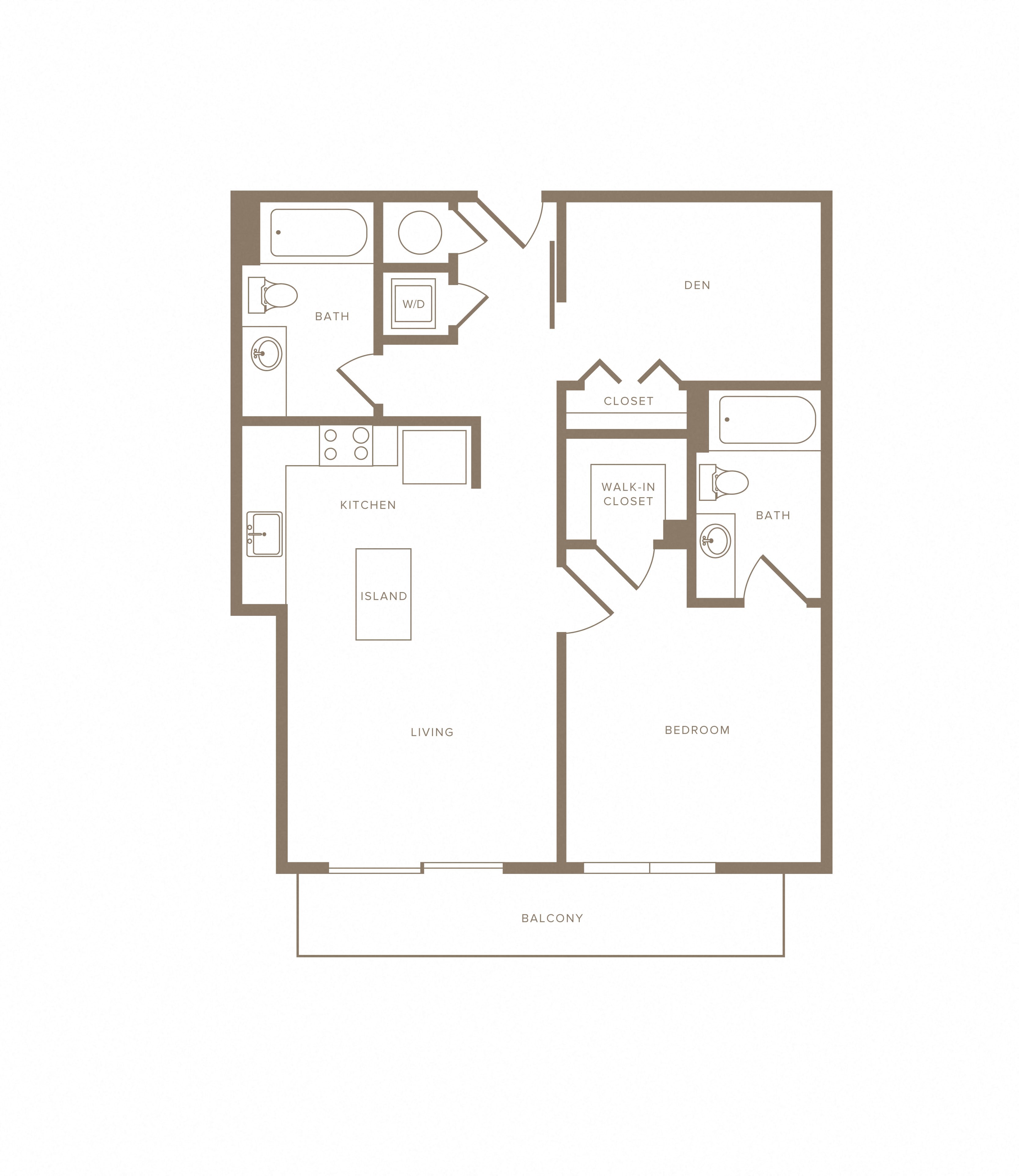 Apartment A-207 floorplan