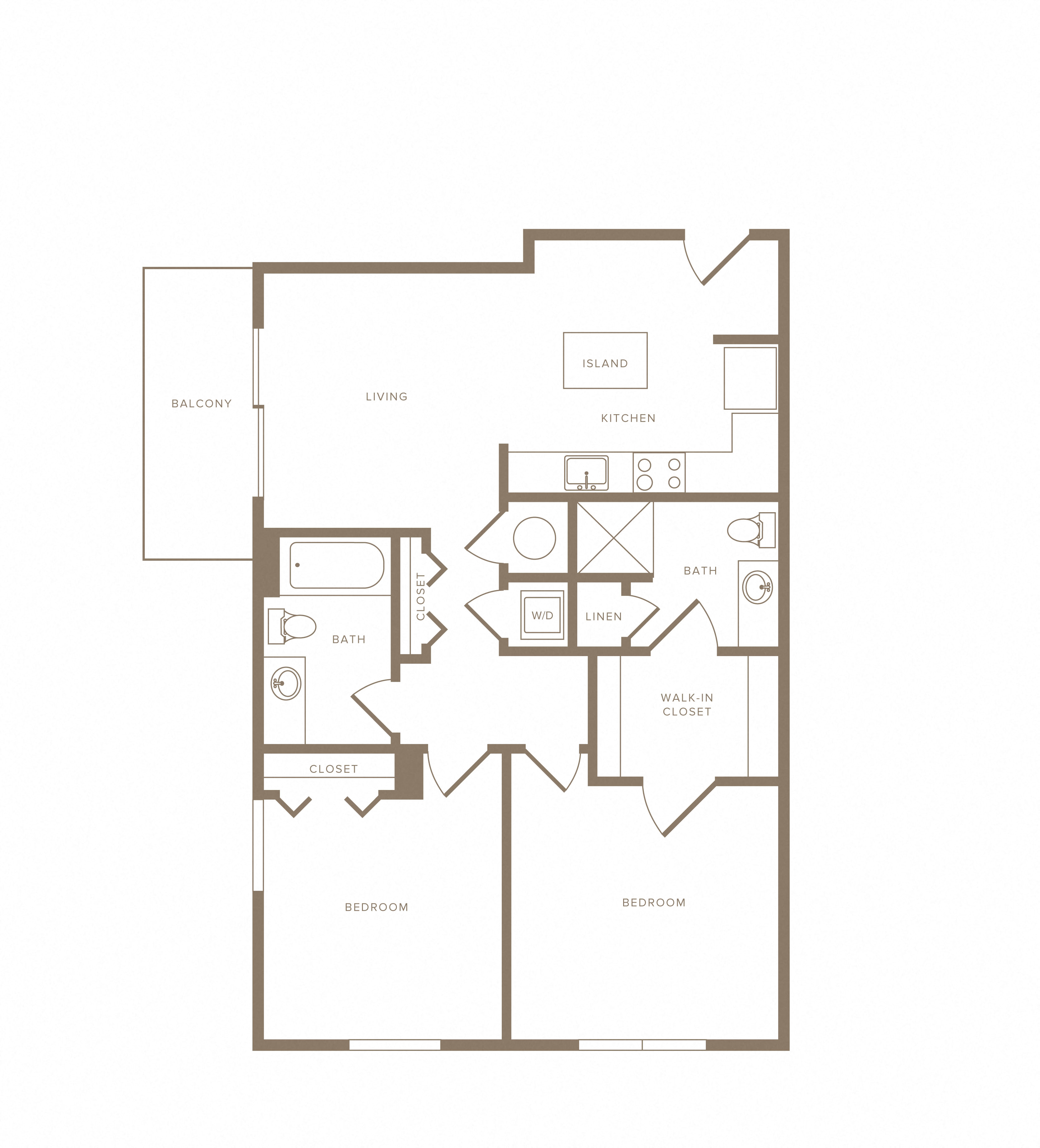 Apartment A-821 floorplan