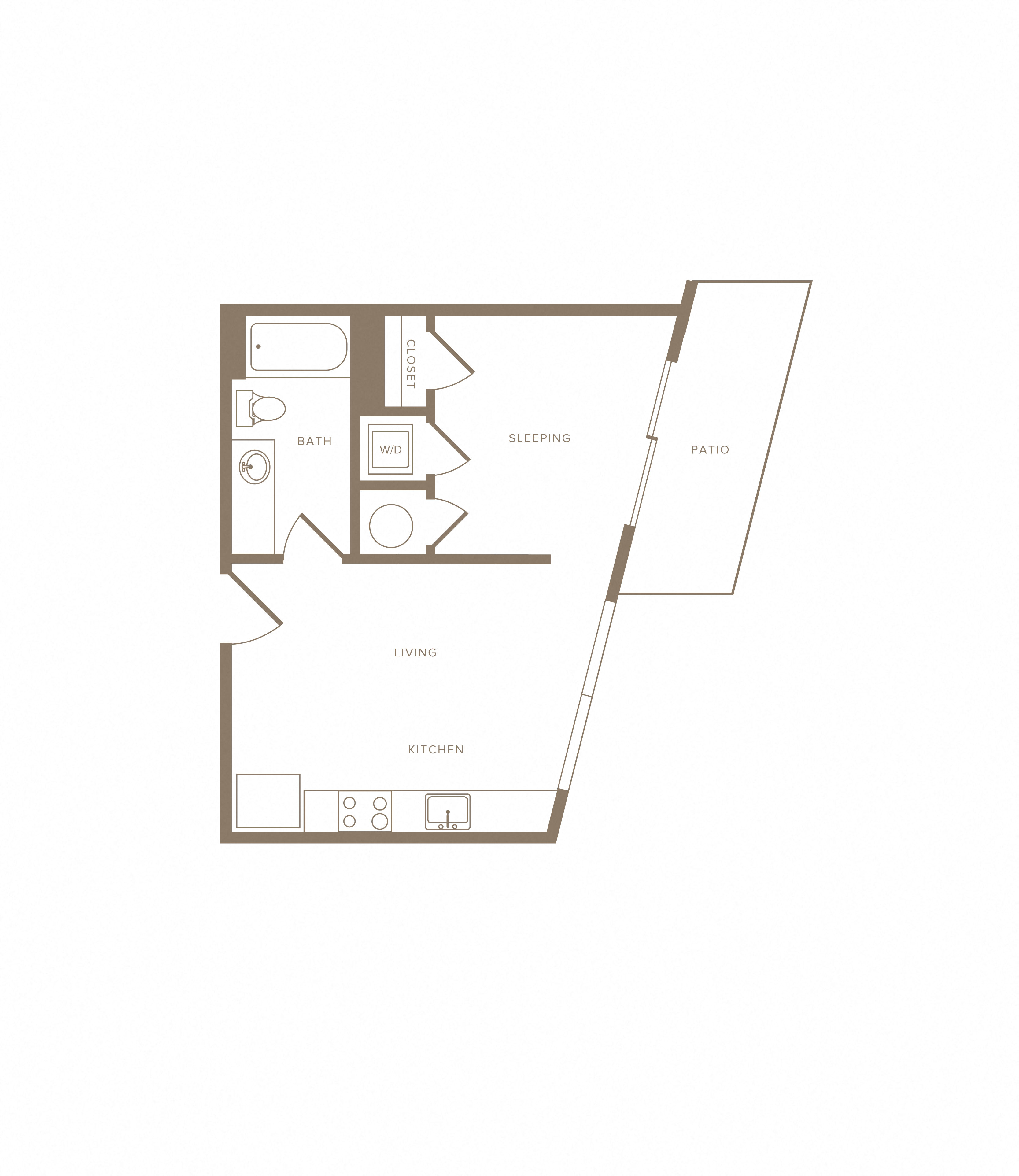Apartment A-129 floorplan