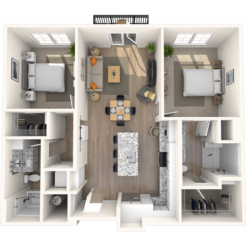Floorplan image of unit 6205