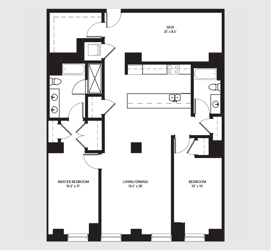 Apartment 1605 floorplan