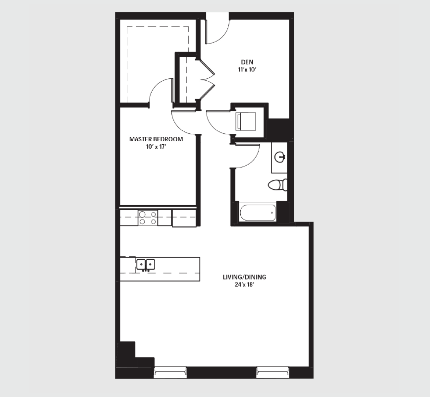 Apartment 0611 floorplan