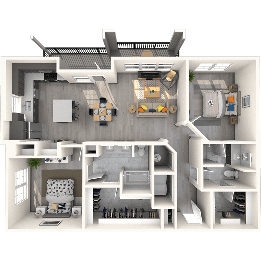 Floorplan image of unit 2302