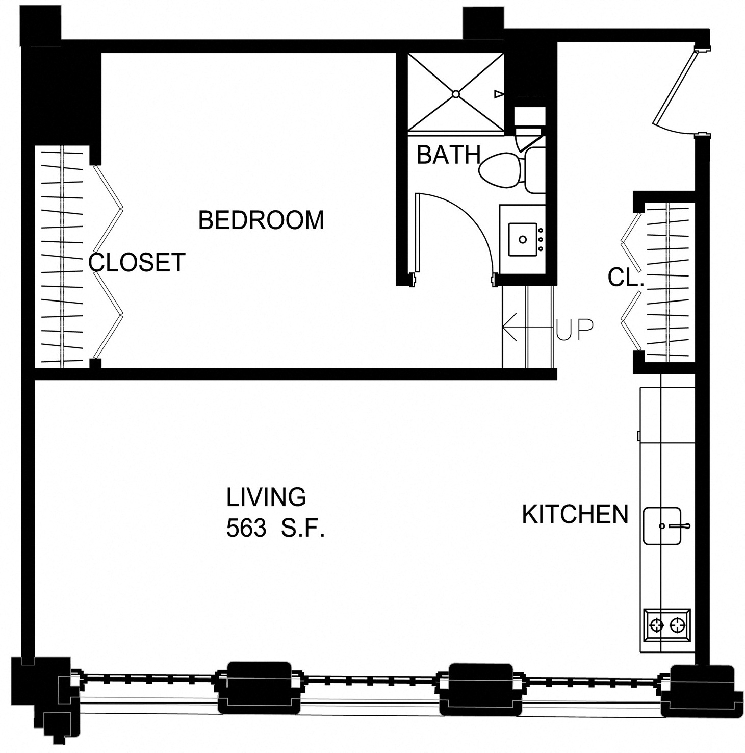 Floorplan for Apartment #S2123, 0 bedroom unit at Halstead Providence