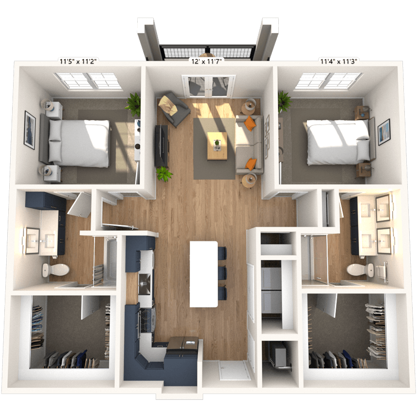 Floorplan image of unit 2151