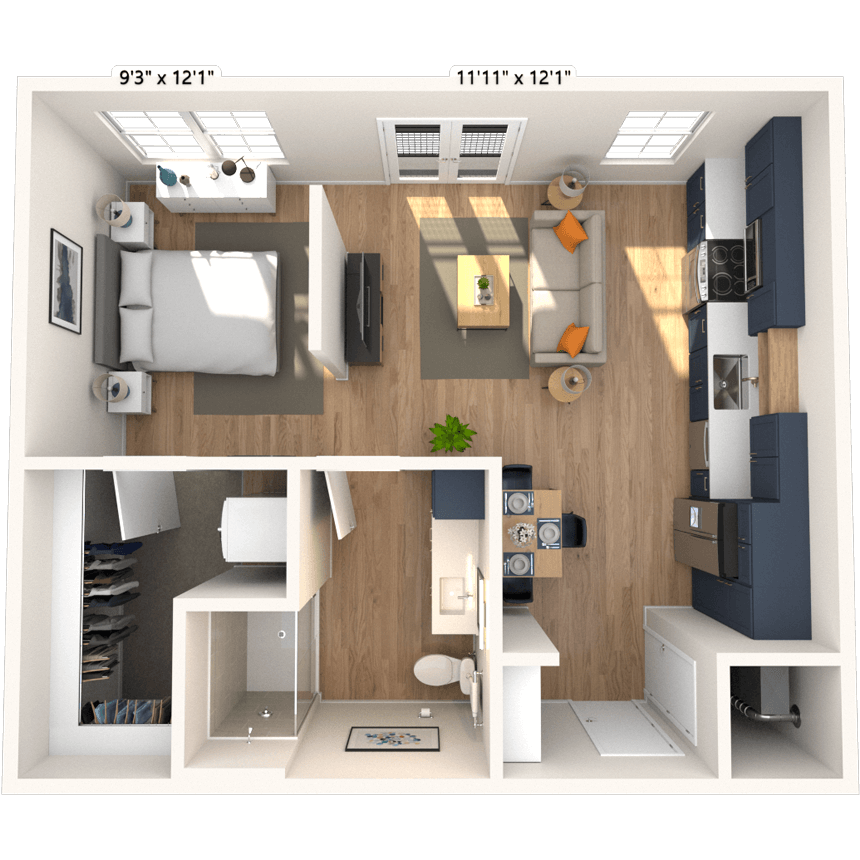 Floorplan image of unit 1218
