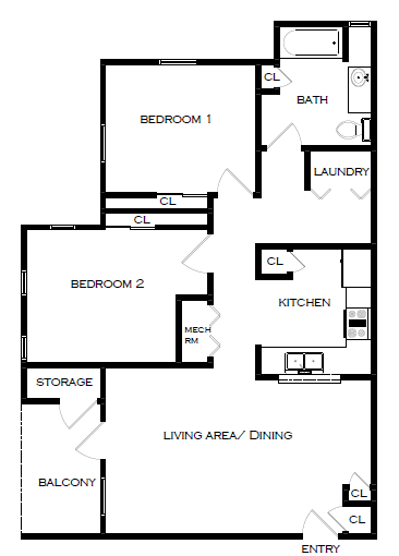 2 And 3 Bedroom Apartments In Champaign Il Floor Plans