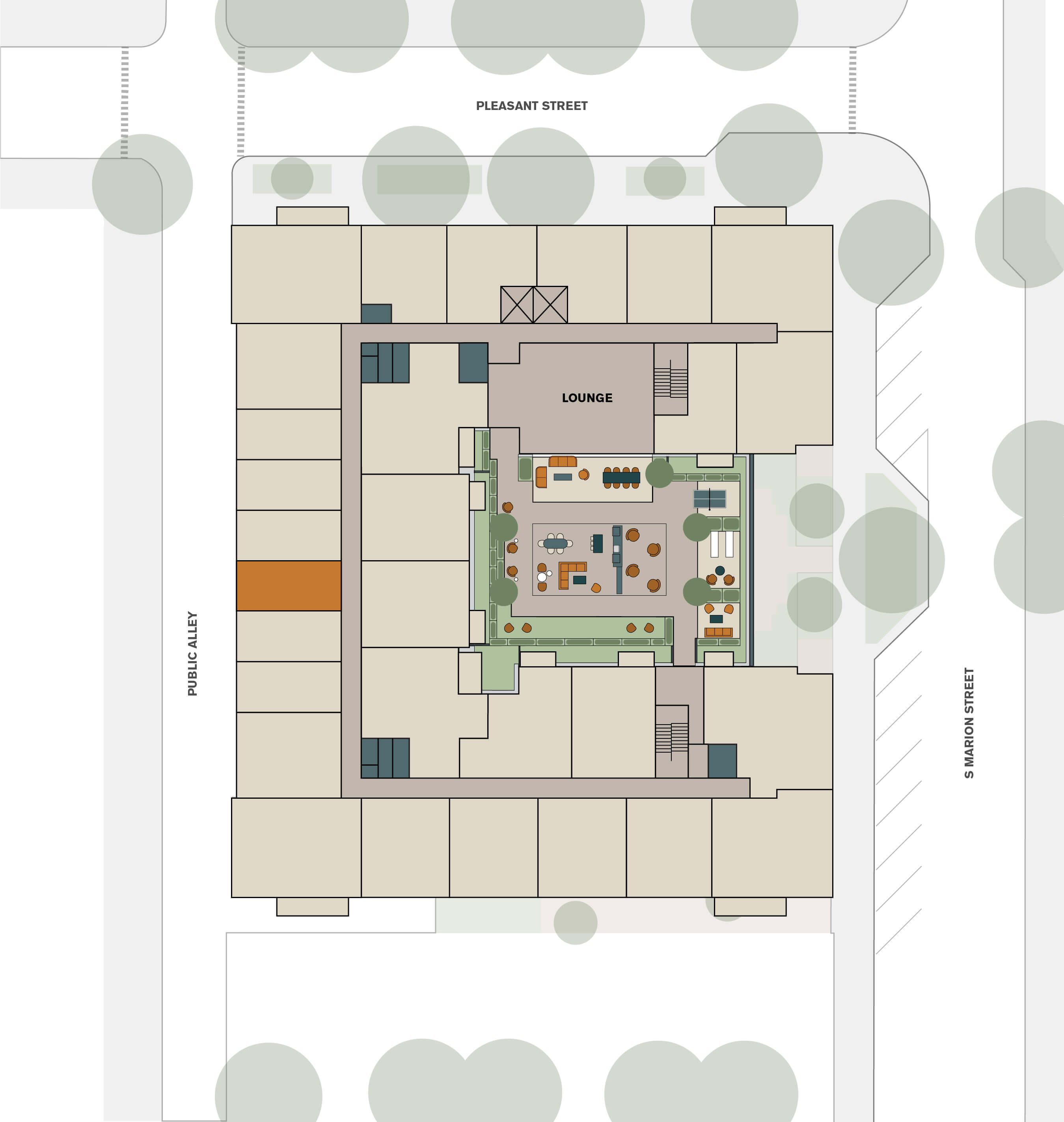 Unit 317's location on the property map