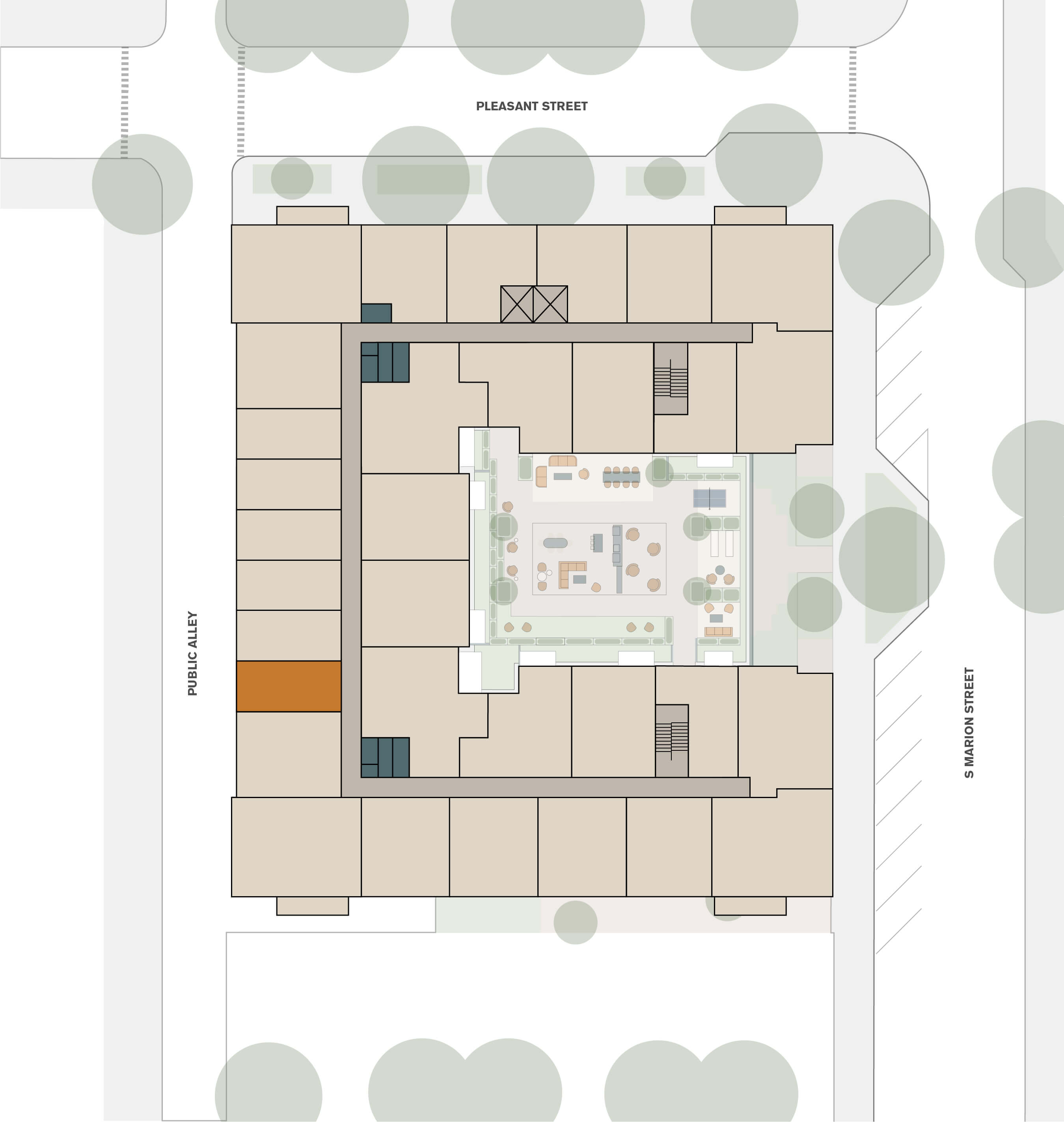 Unit 520's location on the property map