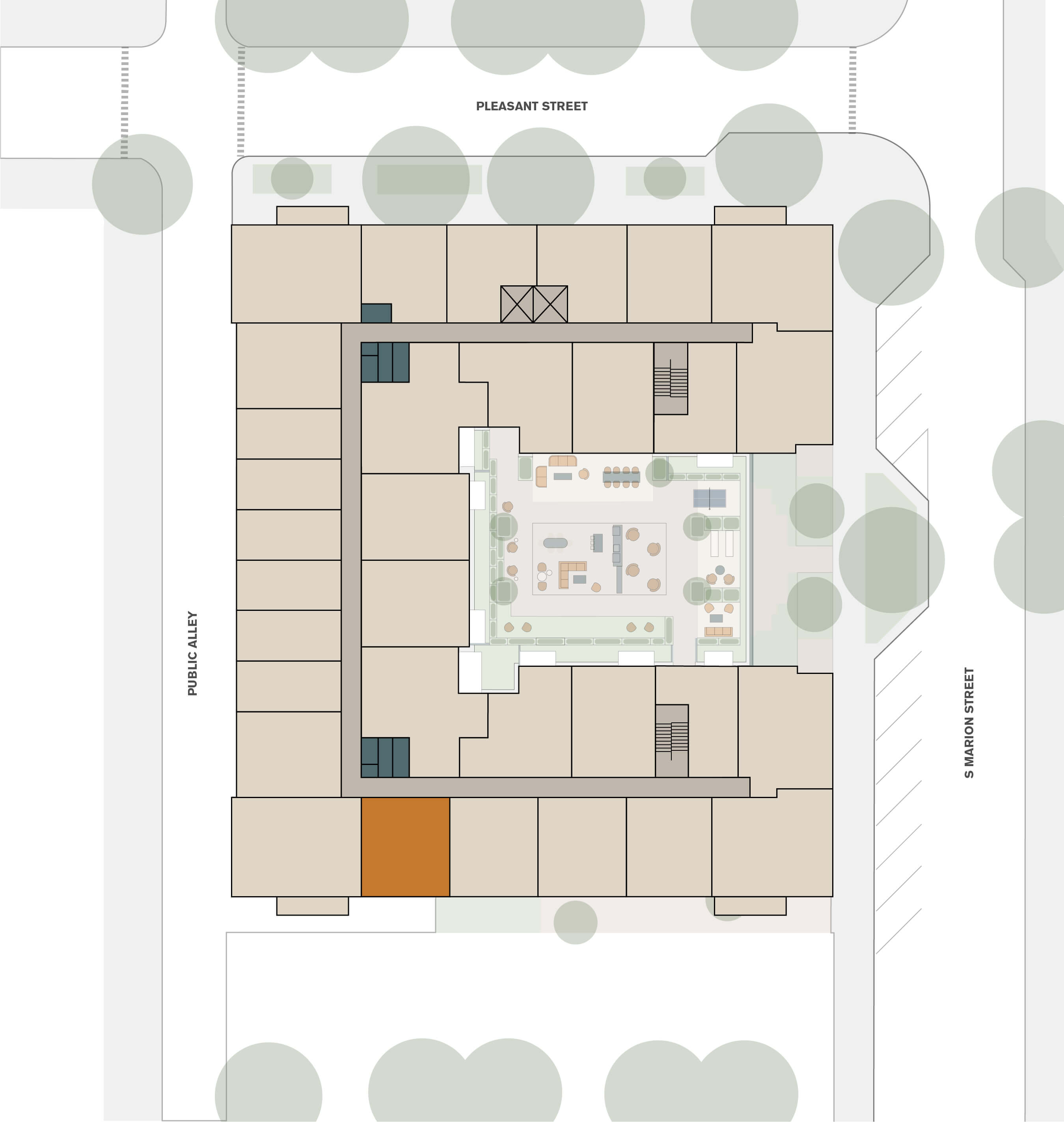 Unit 524's location on the property map