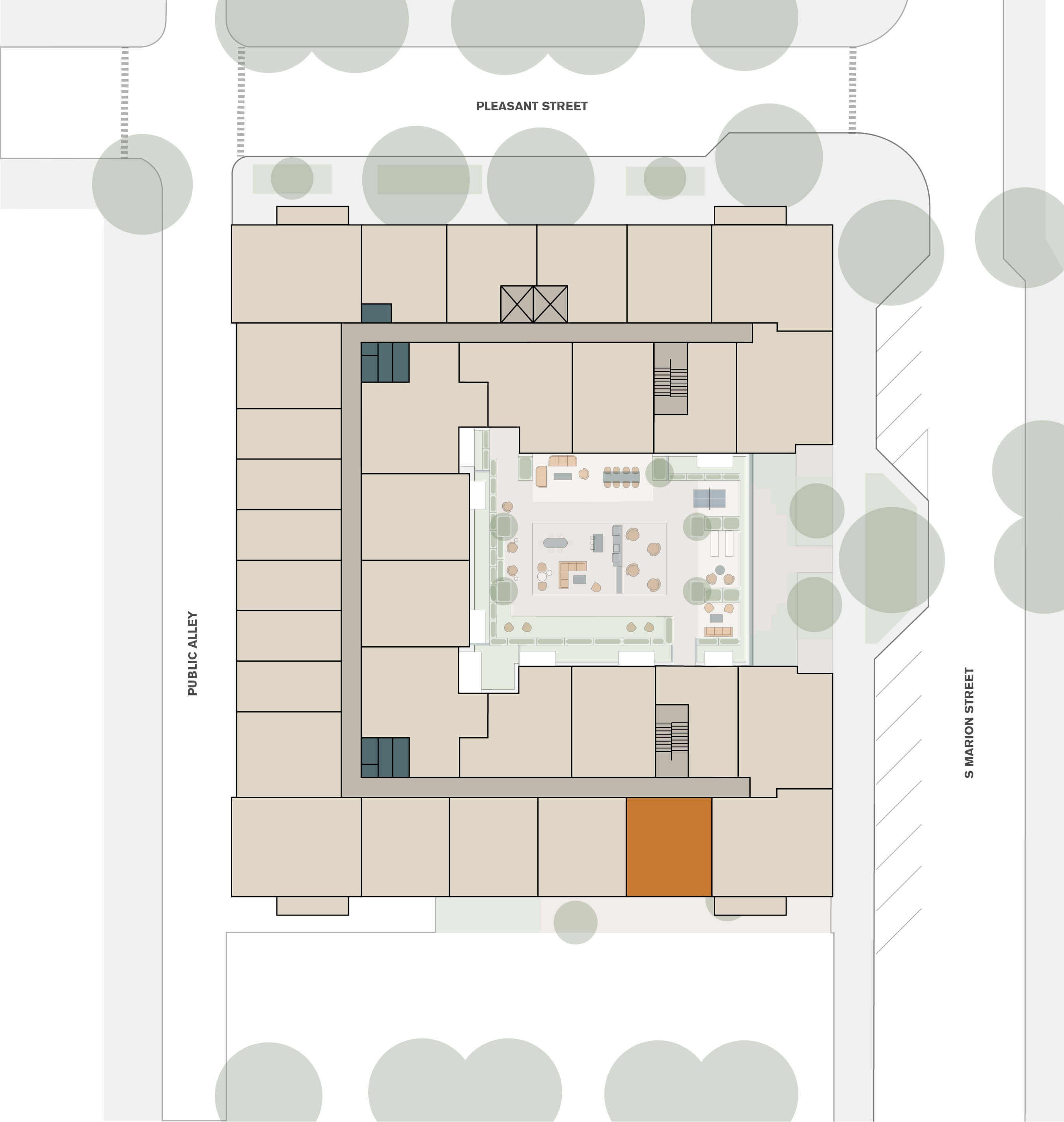 Unit 429's location on the property map