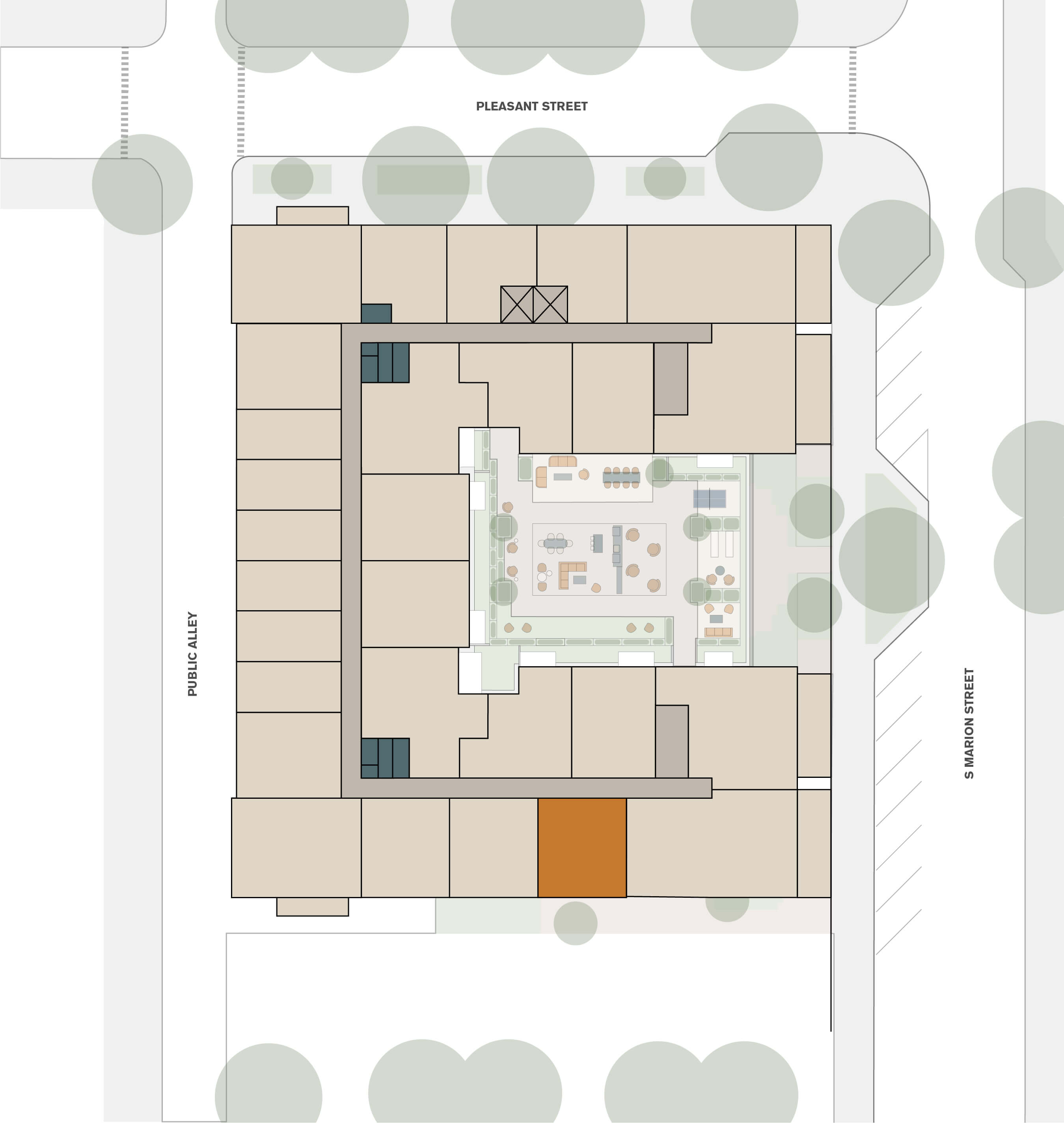 Unit 727's location on the property map