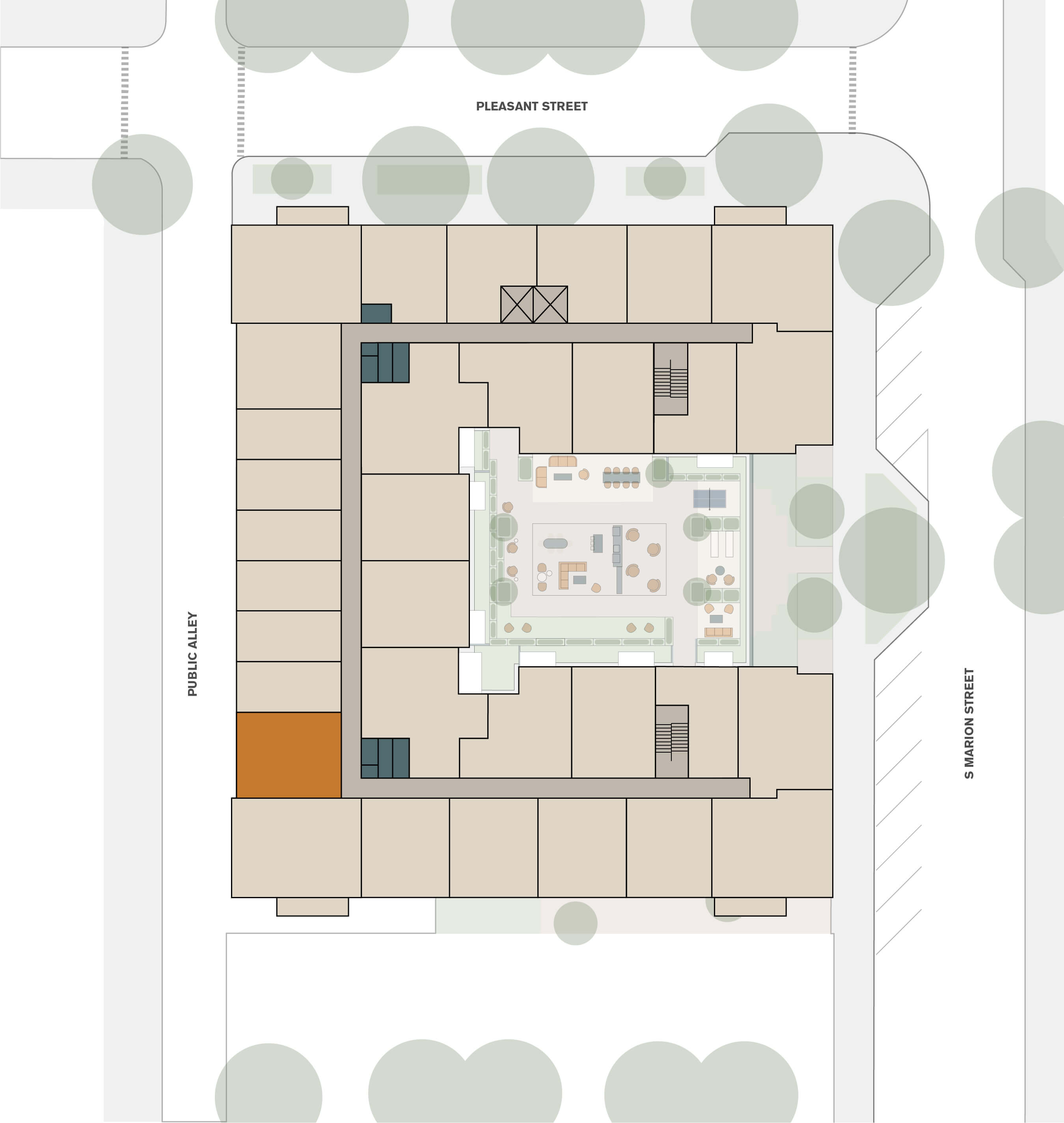 Unit 422's location on the property map