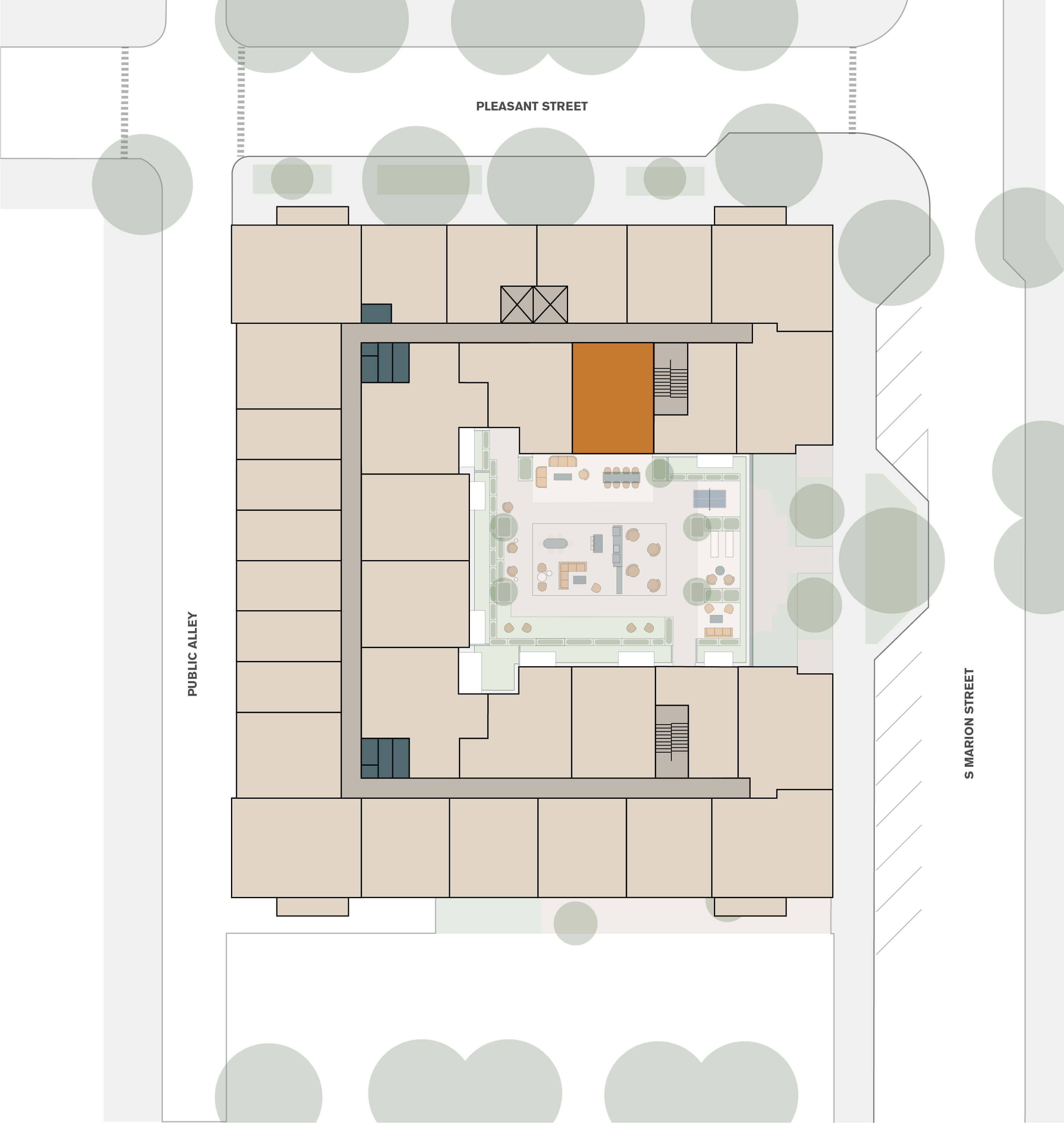 Unit 505's location on the property map