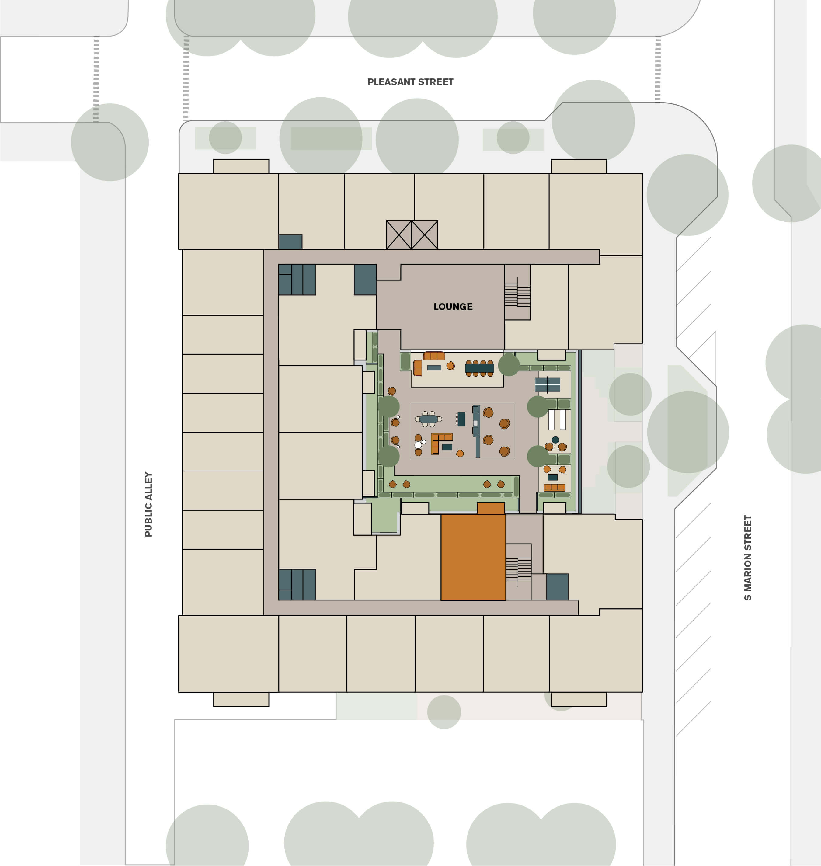 Unit 328's location on the property map