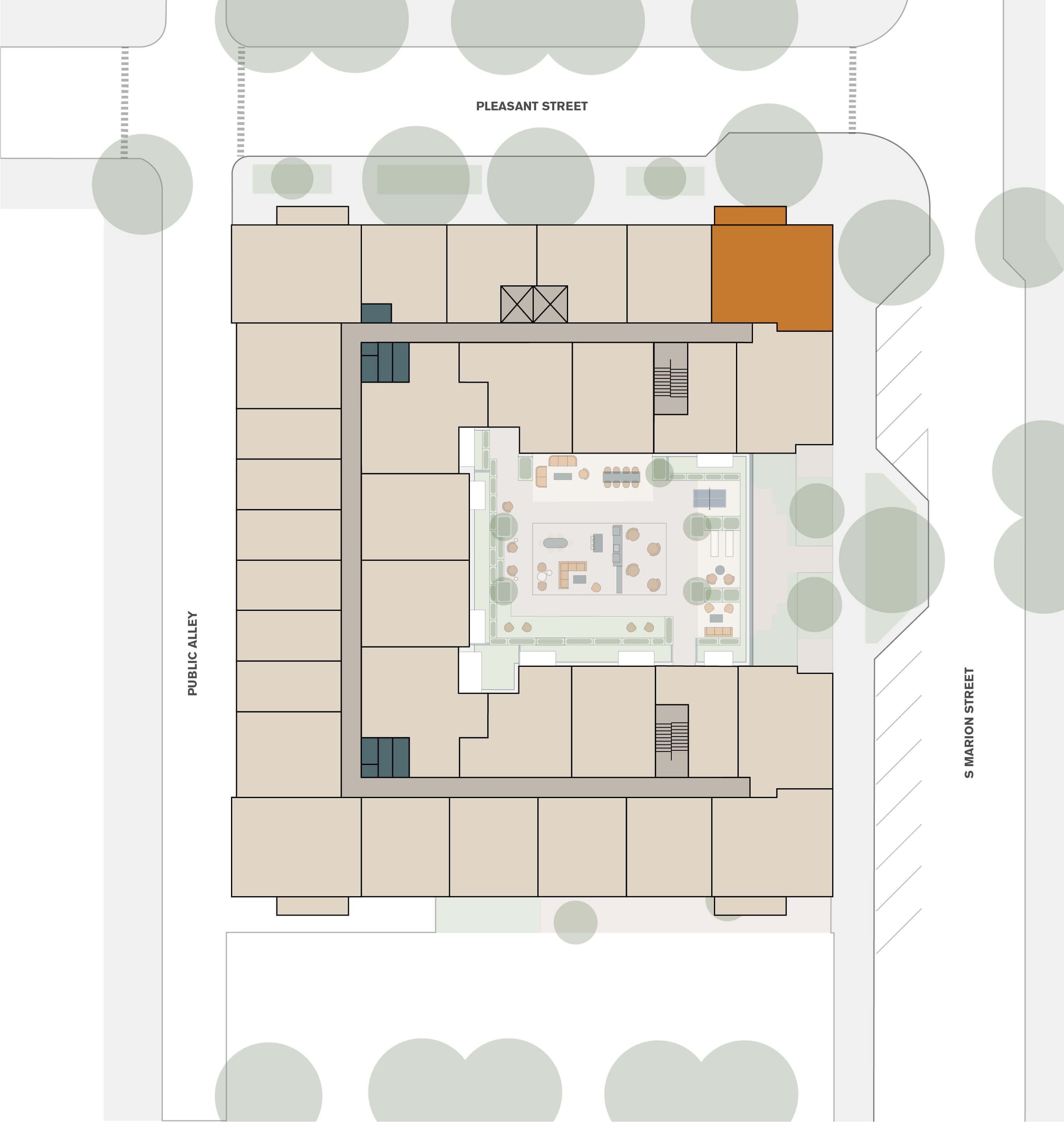 Unit 602's location on the property map