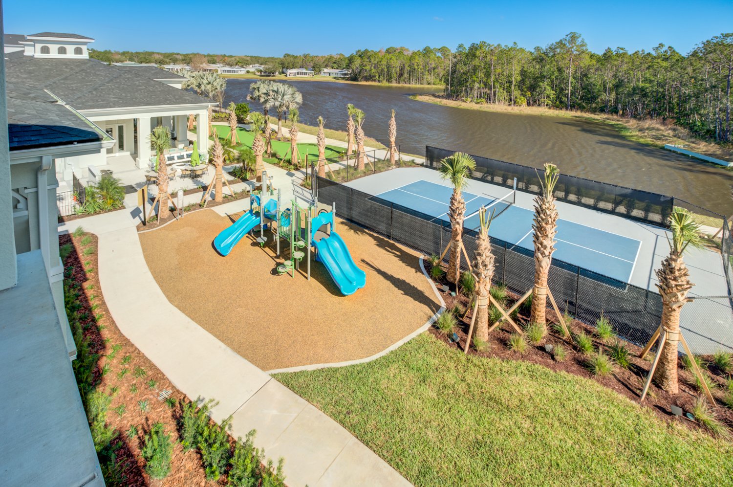 Playground and Pickleball Court