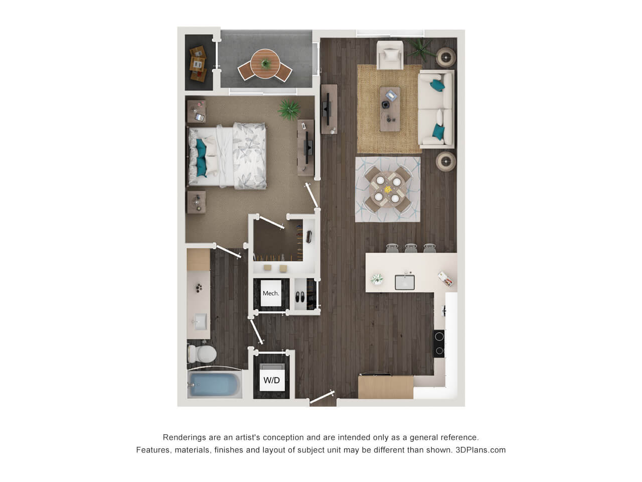 Floorplan image of unit 202