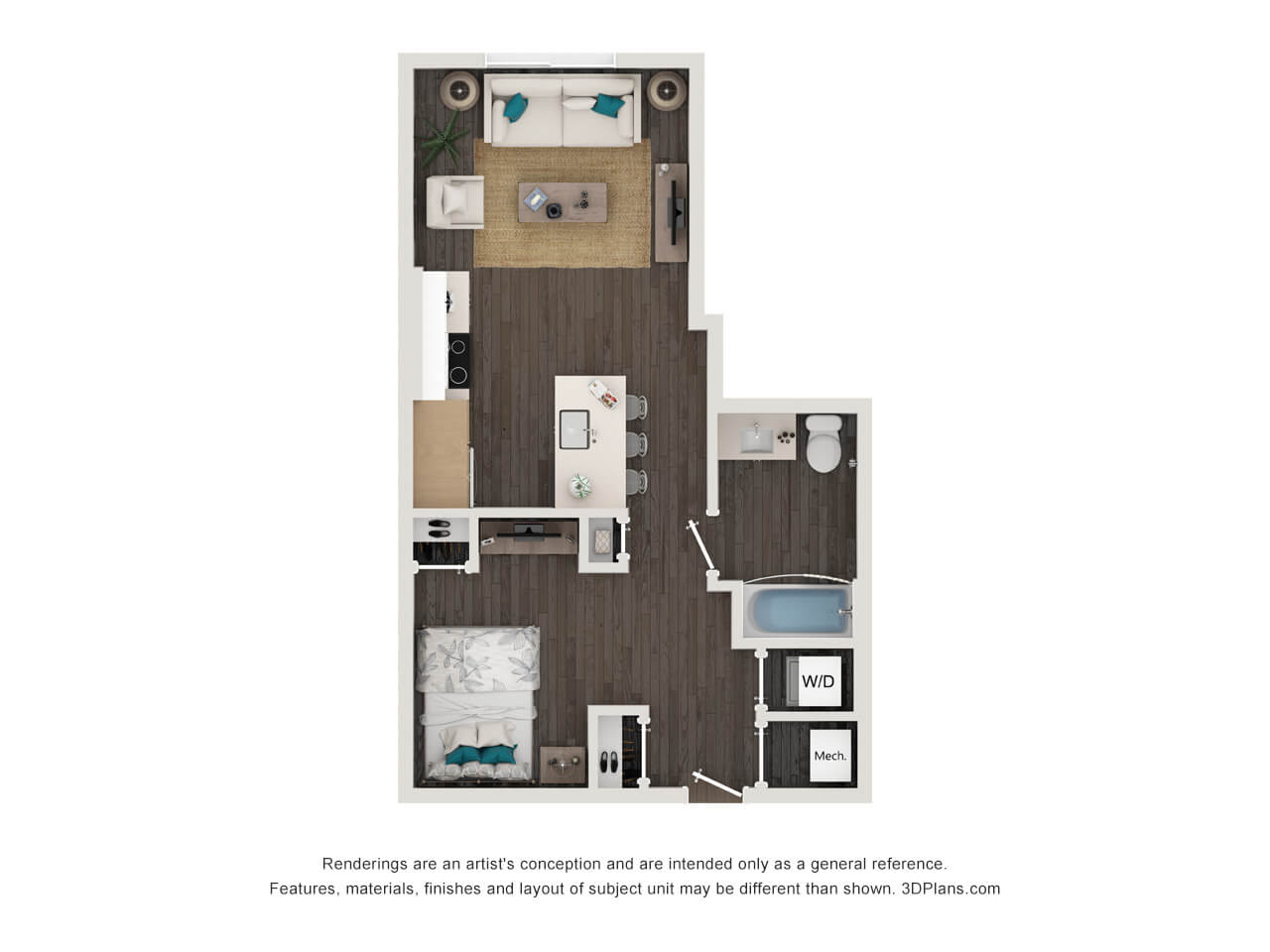 Floorplan image of unit 329