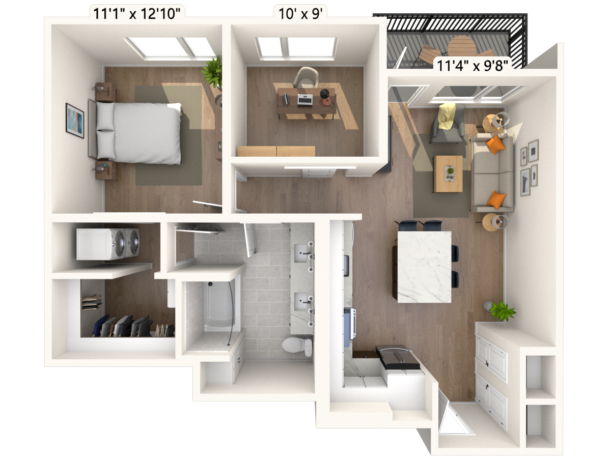 Floorplan image of unit II G-407