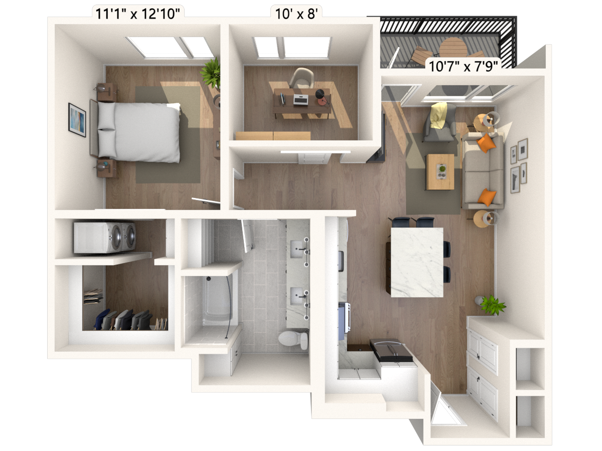 Floorplan image of unit II G-207