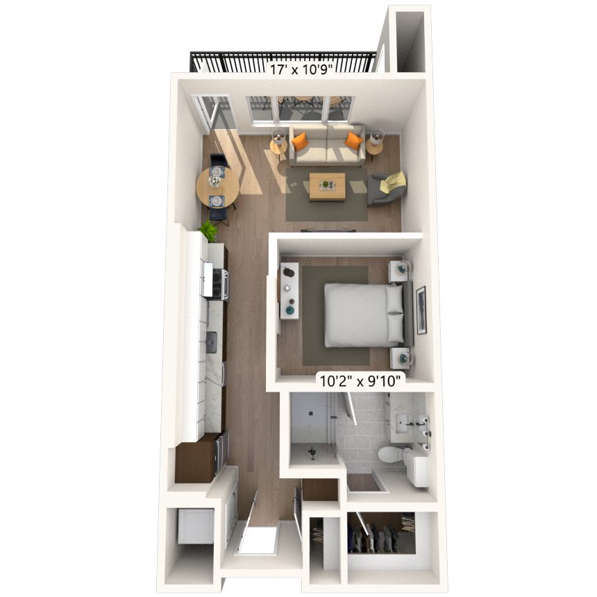 Floorplan image of unit II G-118