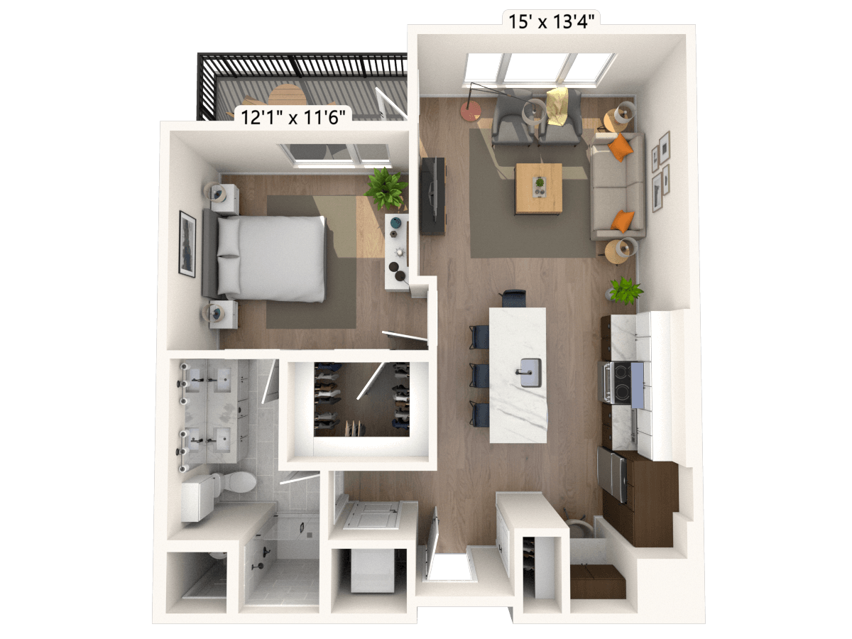 Floorplan image of unit II F-314