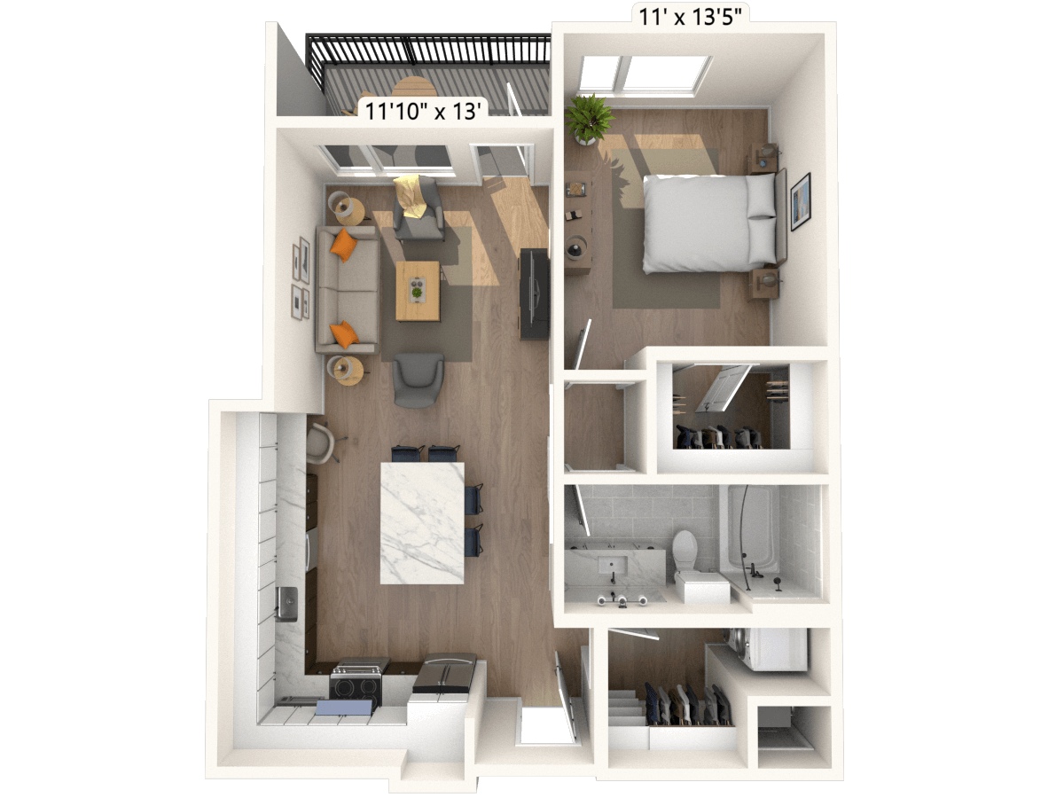 Floorplan image of unit II G-110