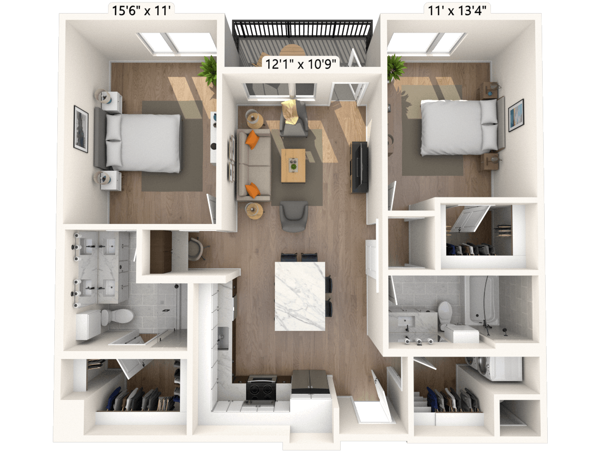Floorplan image of unit II G-310