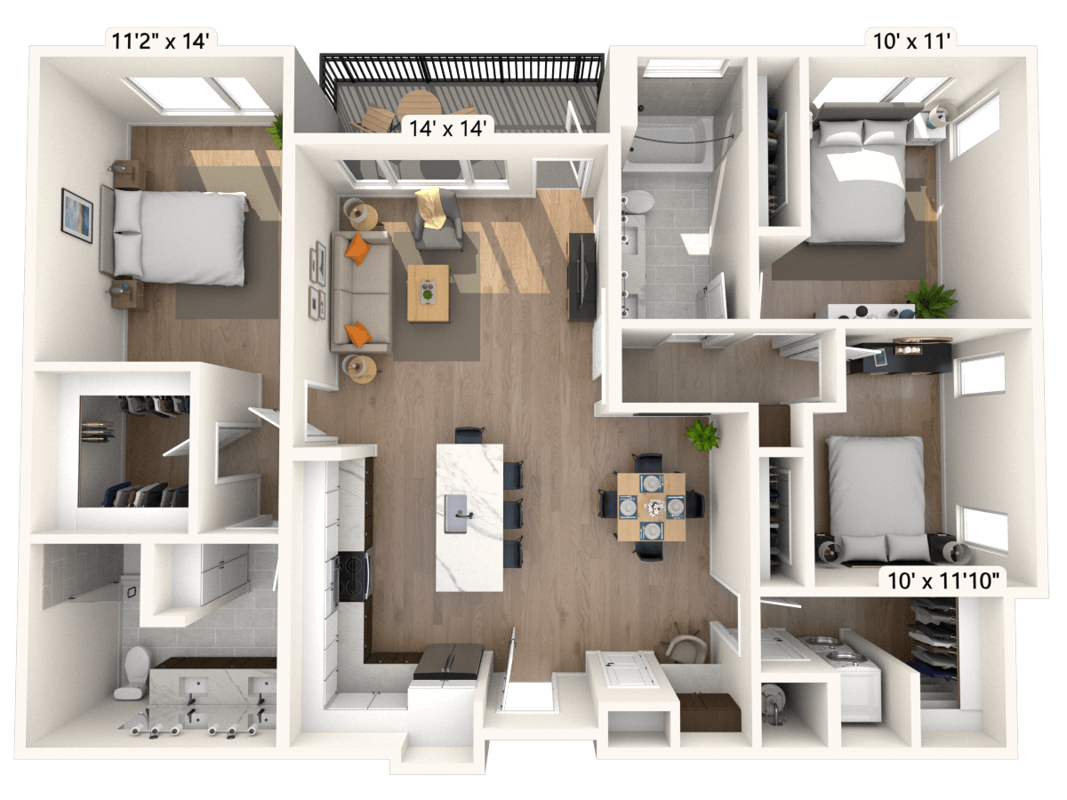 Floorplan image of unit II G-215