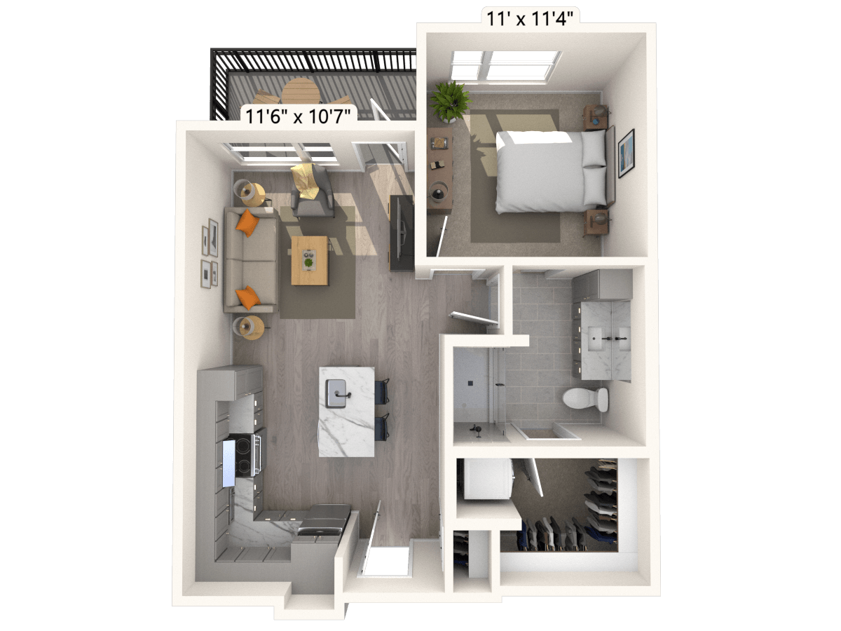 Floorplan image of unit A-116