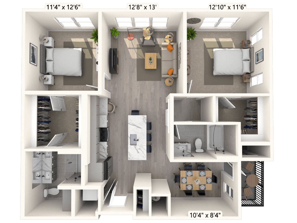 Floorplan image of unit A-301