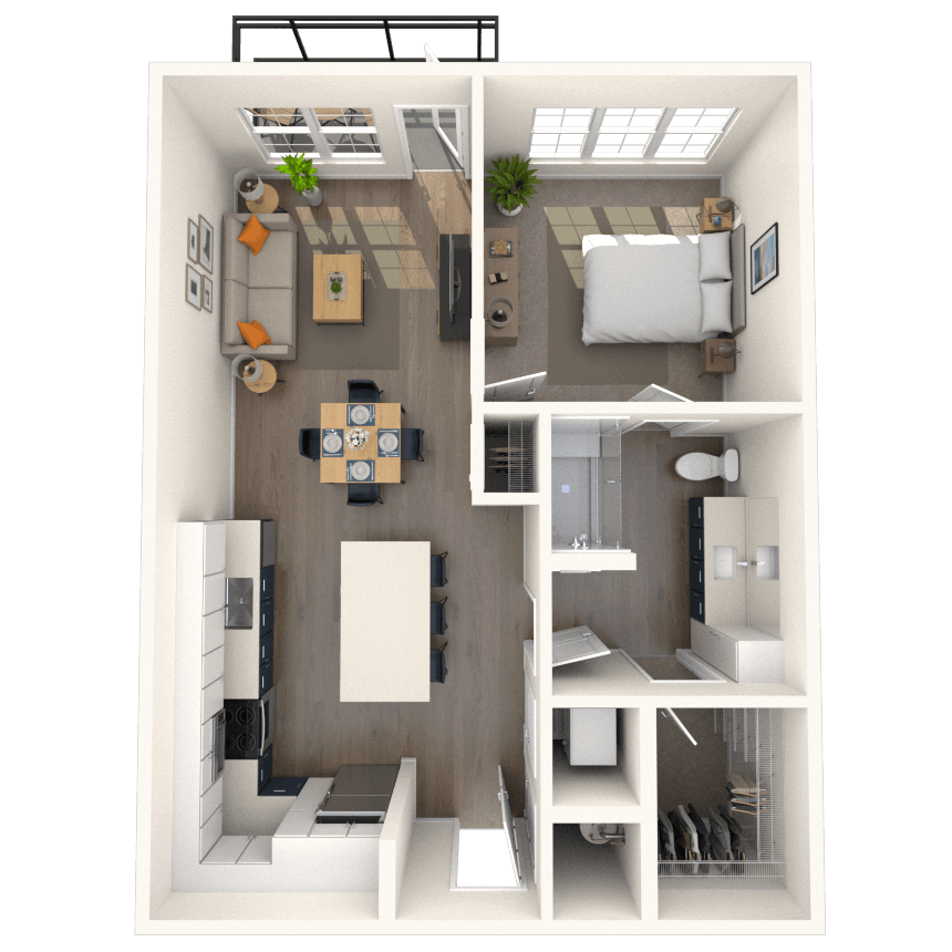 Floorplan image of unit 129