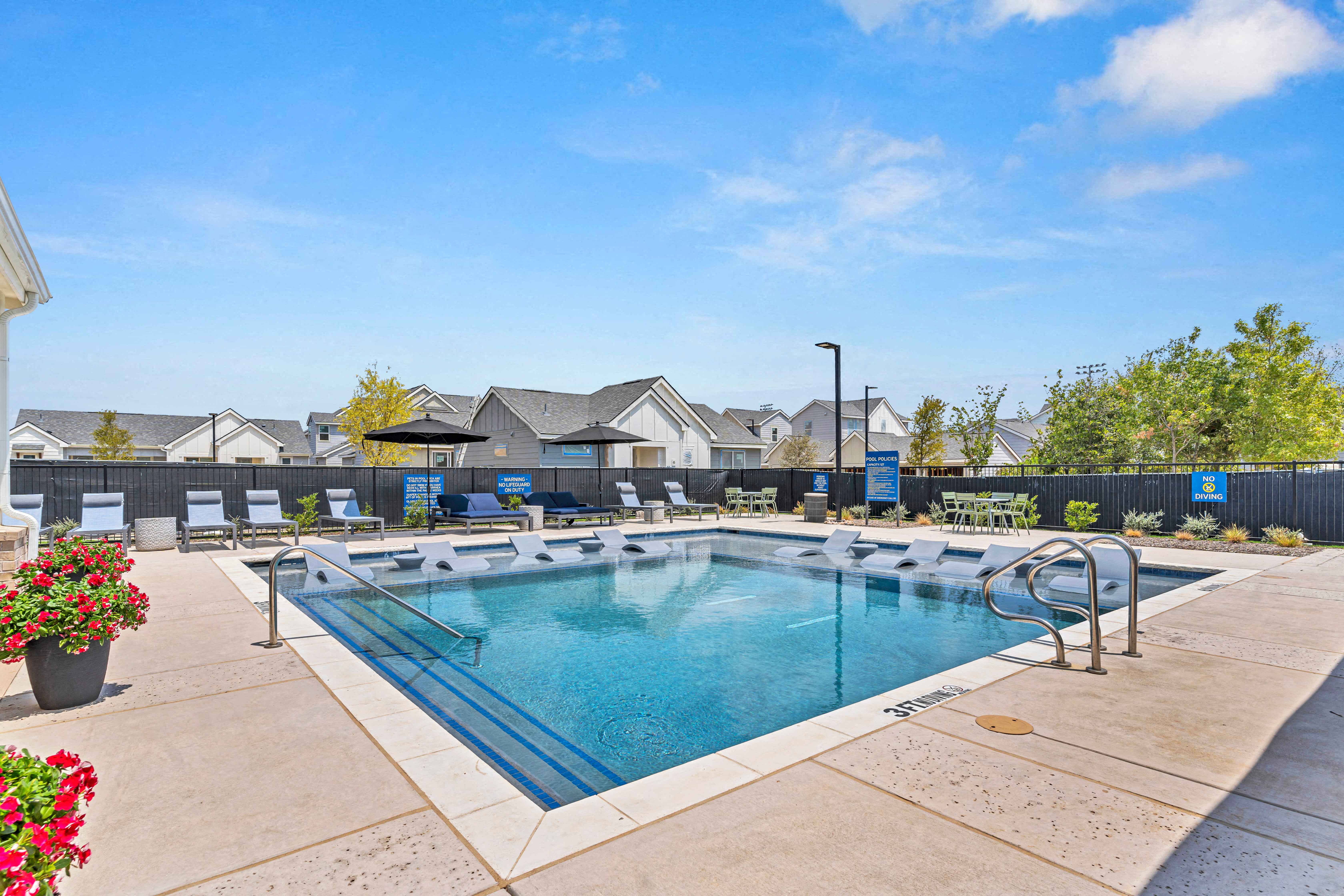 the swimming pool at our apartments