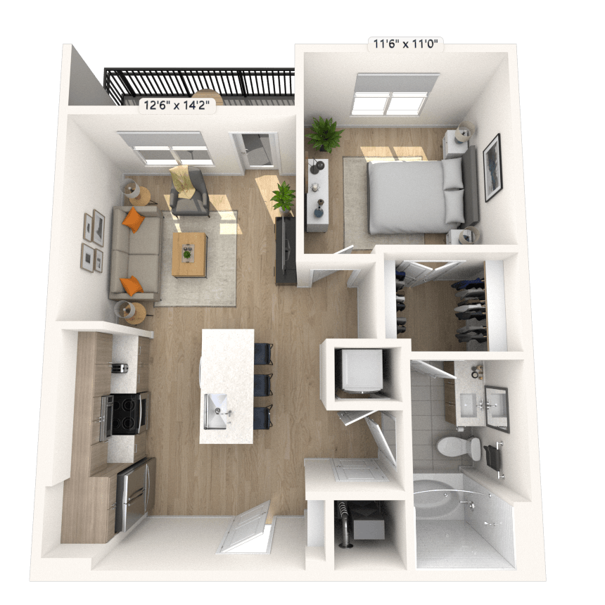 Floorplan image of unit 3108