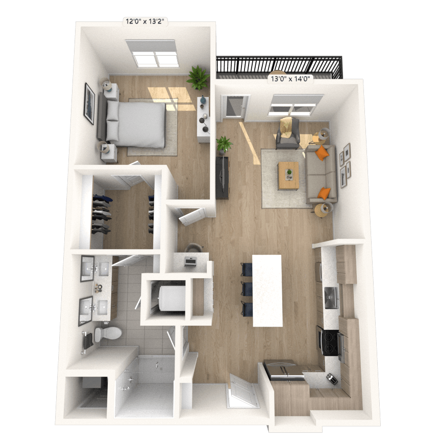 Floorplan image of unit 2222