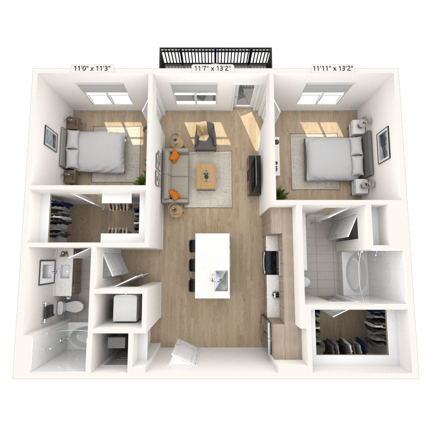 Floorplan image of unit 2521