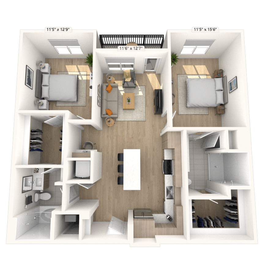 Floorplan image of unit 3423