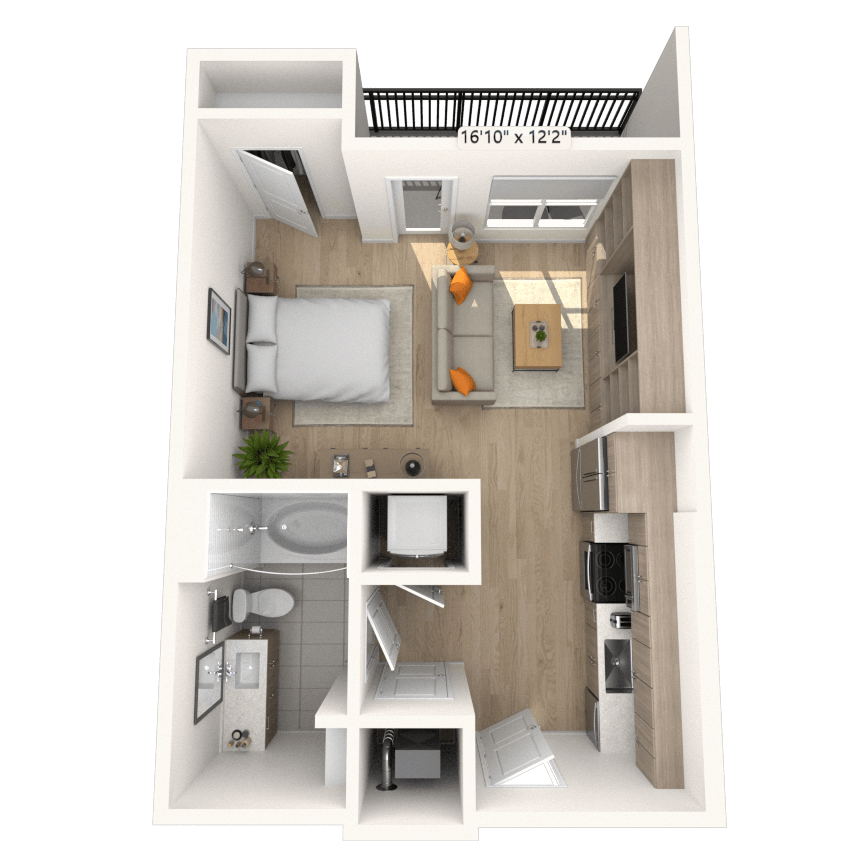 Floorplan image of unit 3106