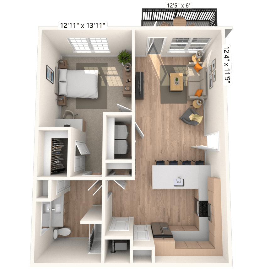 Floorplan image of unit 4308