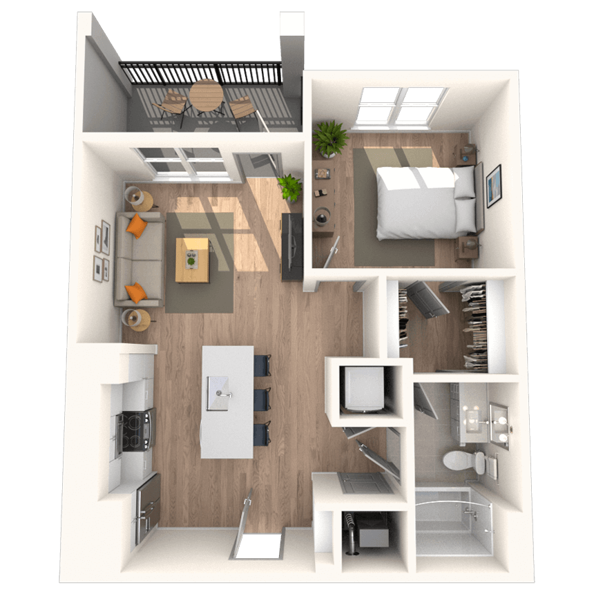 Floorplan image of unit 1224