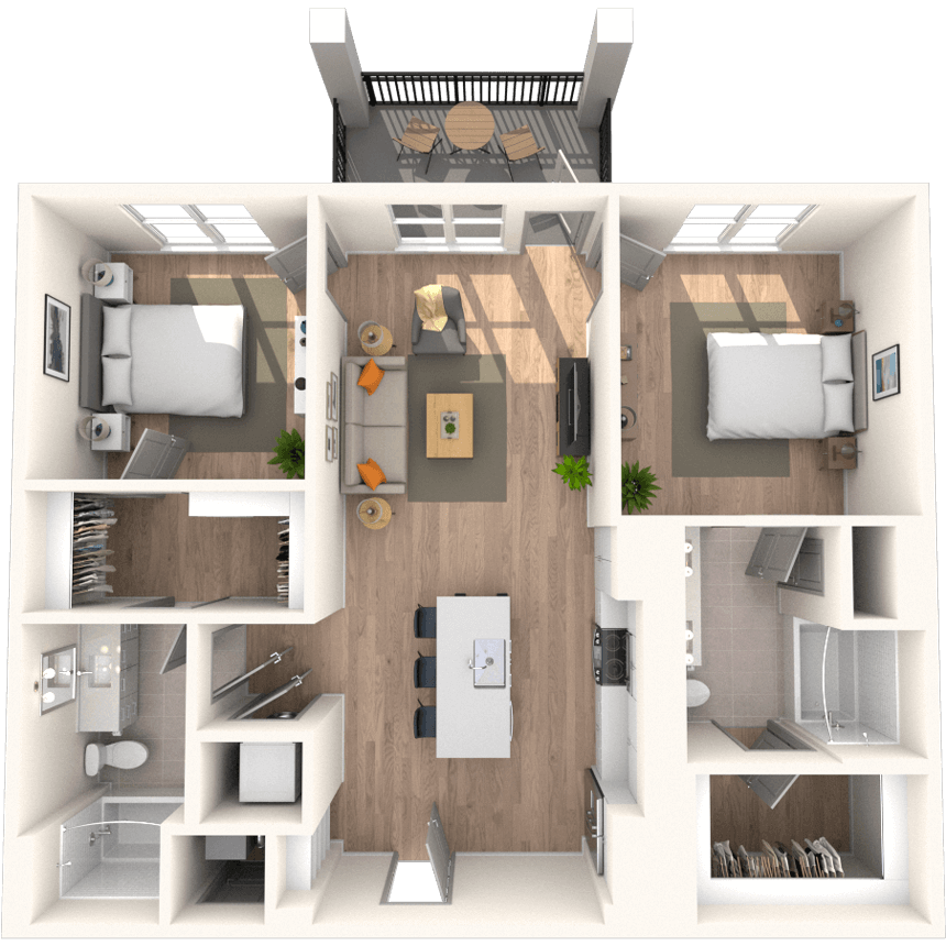 Floorplan image of unit 1519