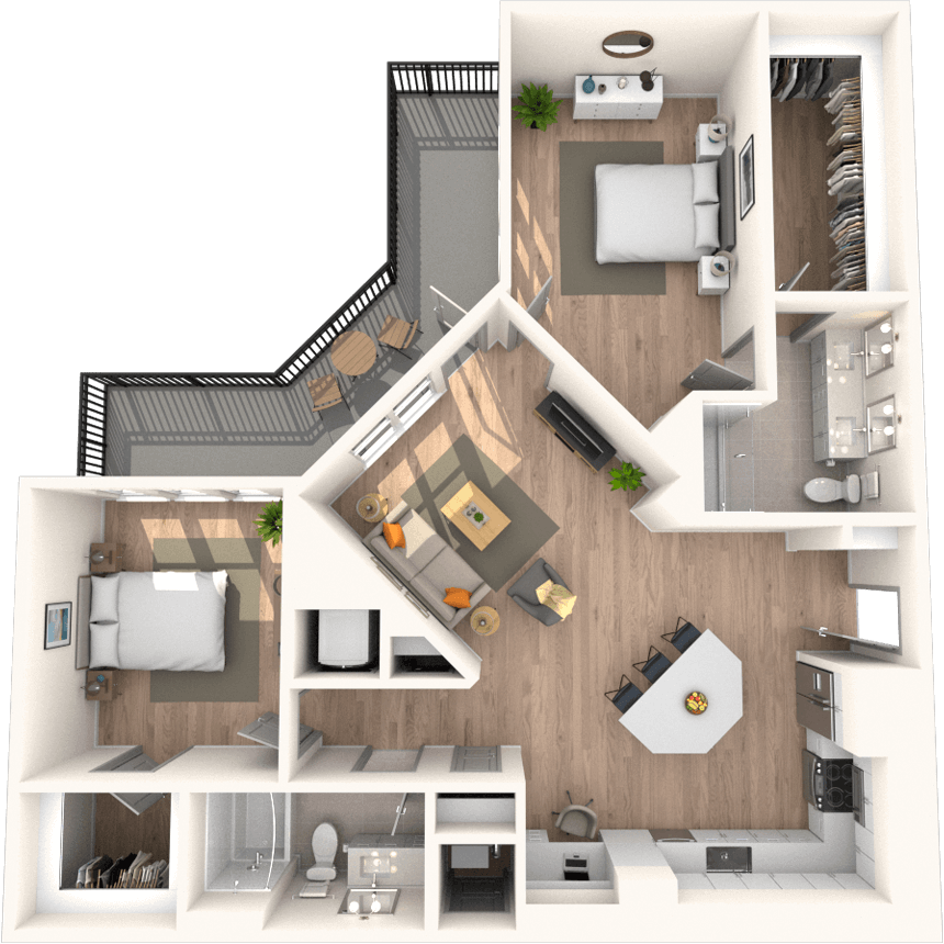Floorplan image of unit 1613