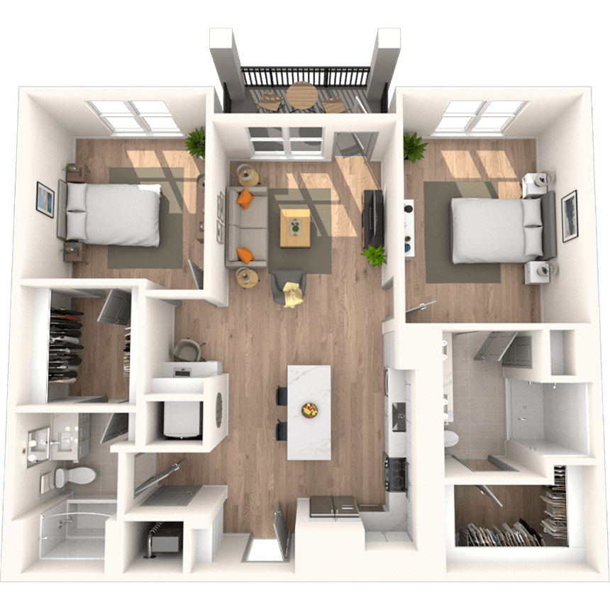 Floorplan image of unit 2206