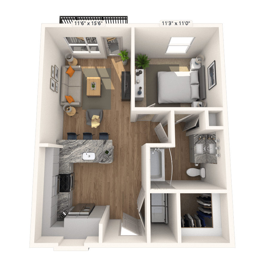 Floorplan image of unit 1169