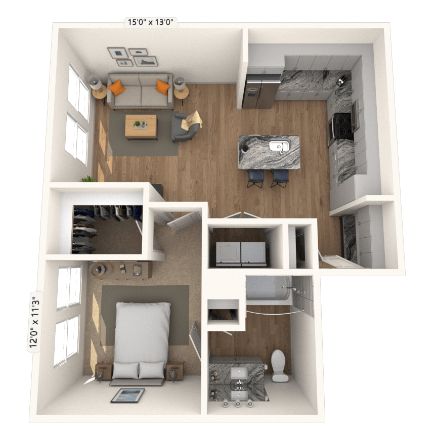 Floorplan image of unit 1549