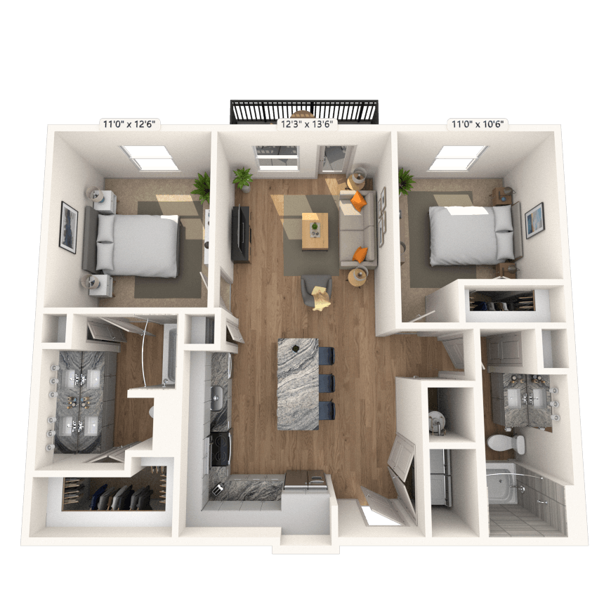 Floorplan image of unit 1557