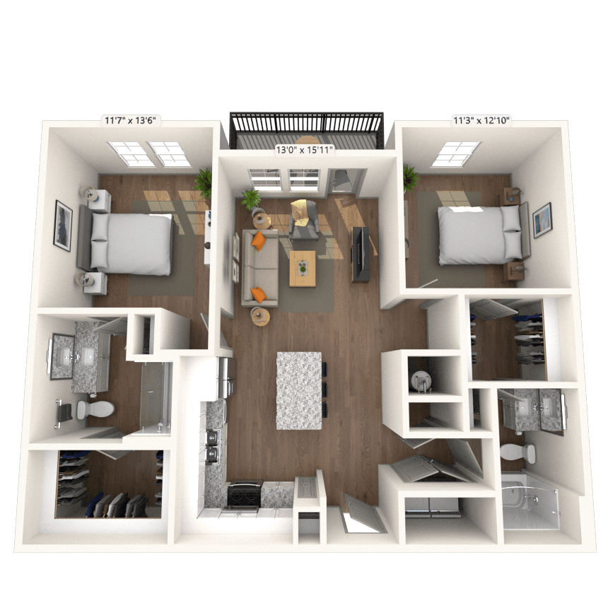 Floorplan image of unit 1-410