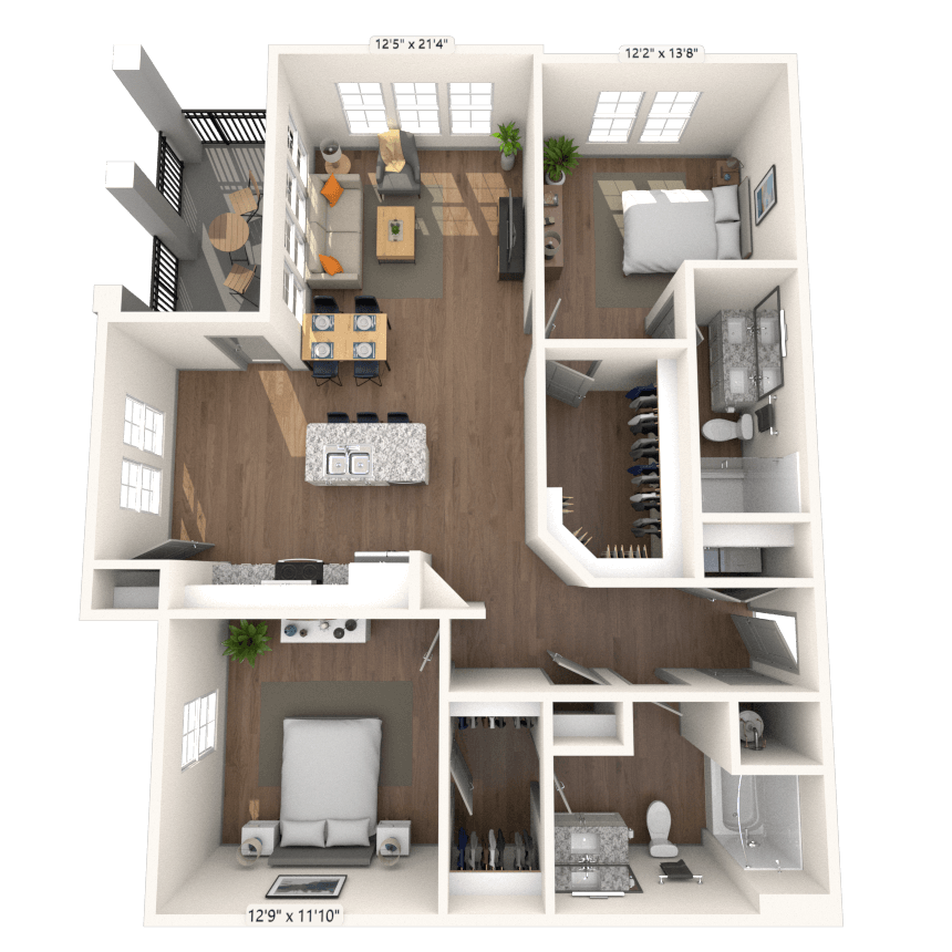 Floorplan image of unit 3-101