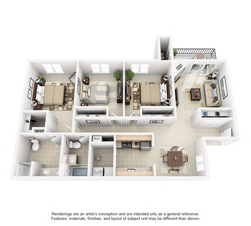 1, 2, and 3 Bedroom Luxury Apartments in Loveland, OH